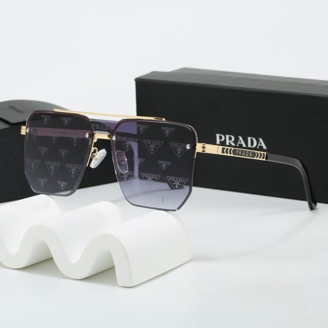 New gradient frameless thin sunglasses