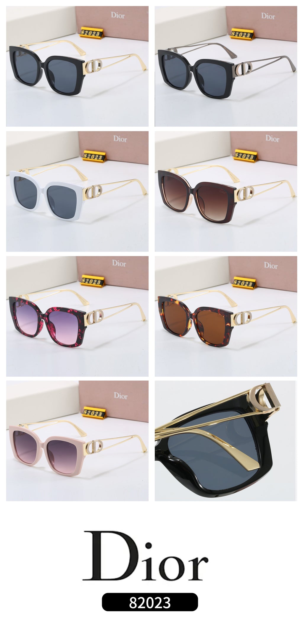 6 colors new style metal temple hot sunglasses 82023