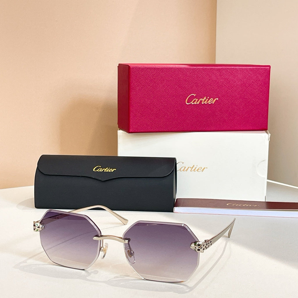 Frameless two-tone sunglasses